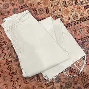 Zara Cream Marine Straight Jeans